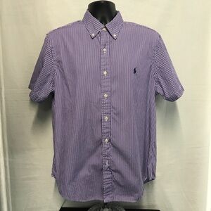 Polo by Ralph Lauren Purple Striped Casual Button Down Shirt